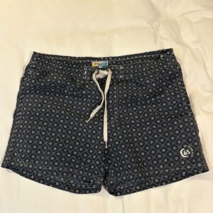 Heritage Navy Geometric Bathing suit